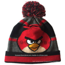 OEM Produce Customized Design Cartoon Acrylic Winter Knitted Jacquard Beanie Hat